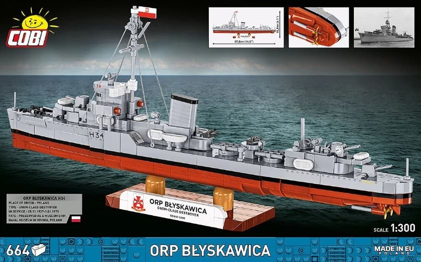 Gradbeni bloki COBI ORP Błyskawica (664 delov) 8