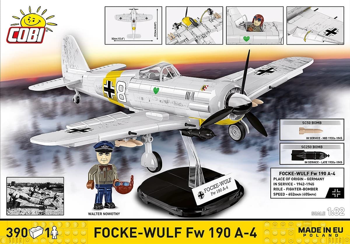 Gradbeni bloki COBI Focke-Wulf FW 190 A-4 (390 kosov) 3