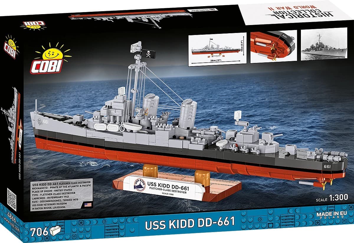 Gradbeni bloki COBI USS Kidd DD-661 (706 kosov) 3
