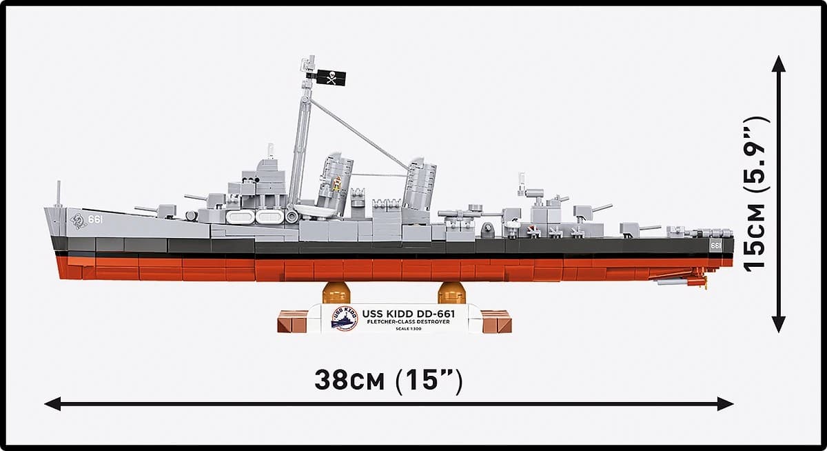 Gradbeni bloki COBI USS Kidd DD-661 (706 kosov) 5