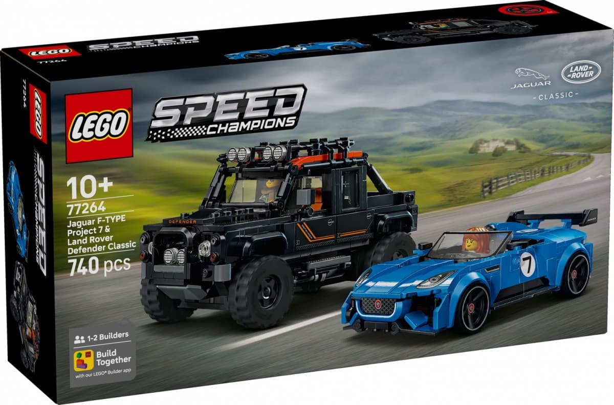 LEGO Speed Champions Jaguar Project 7 in Land Rover Defender (77264)