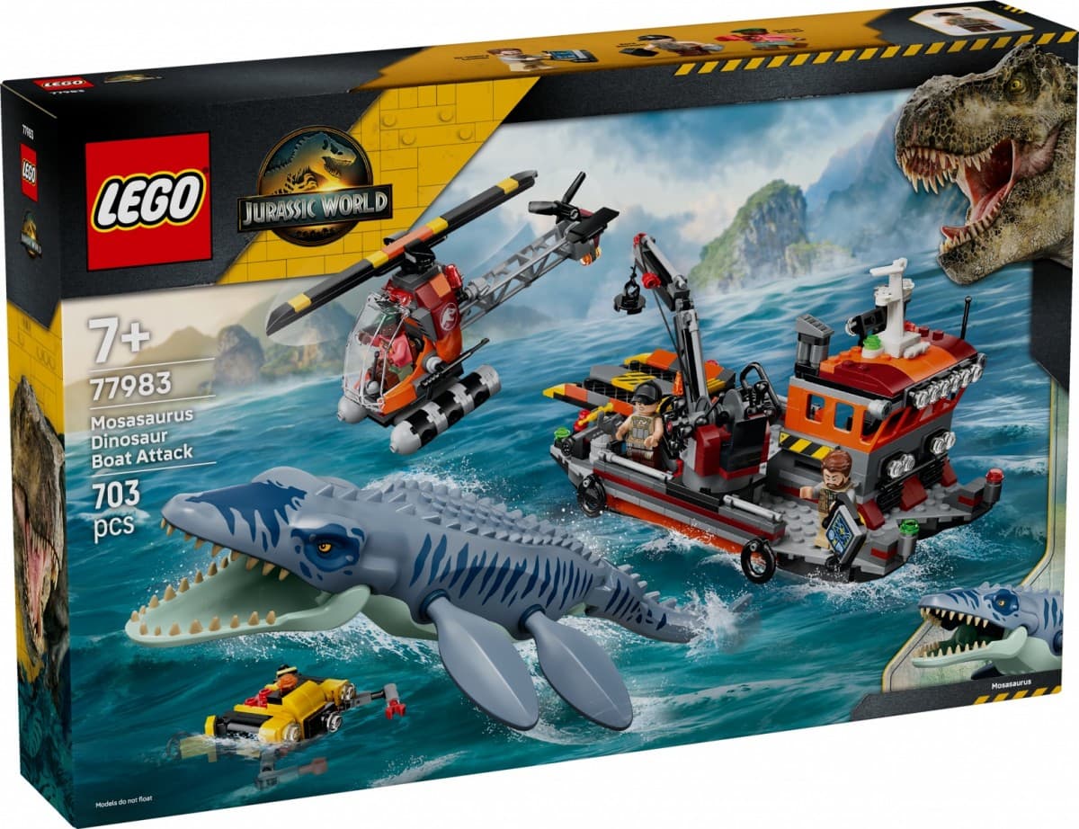 LEGO Jurassic World Napad Mosasavra na čoln (77983)