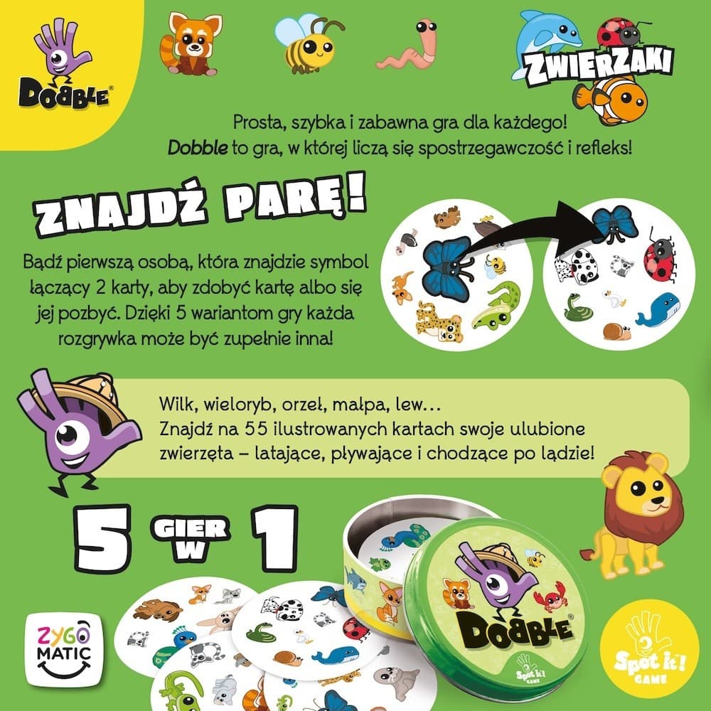 Družabna igra Dobble Zverji (Eco) REBEL 5