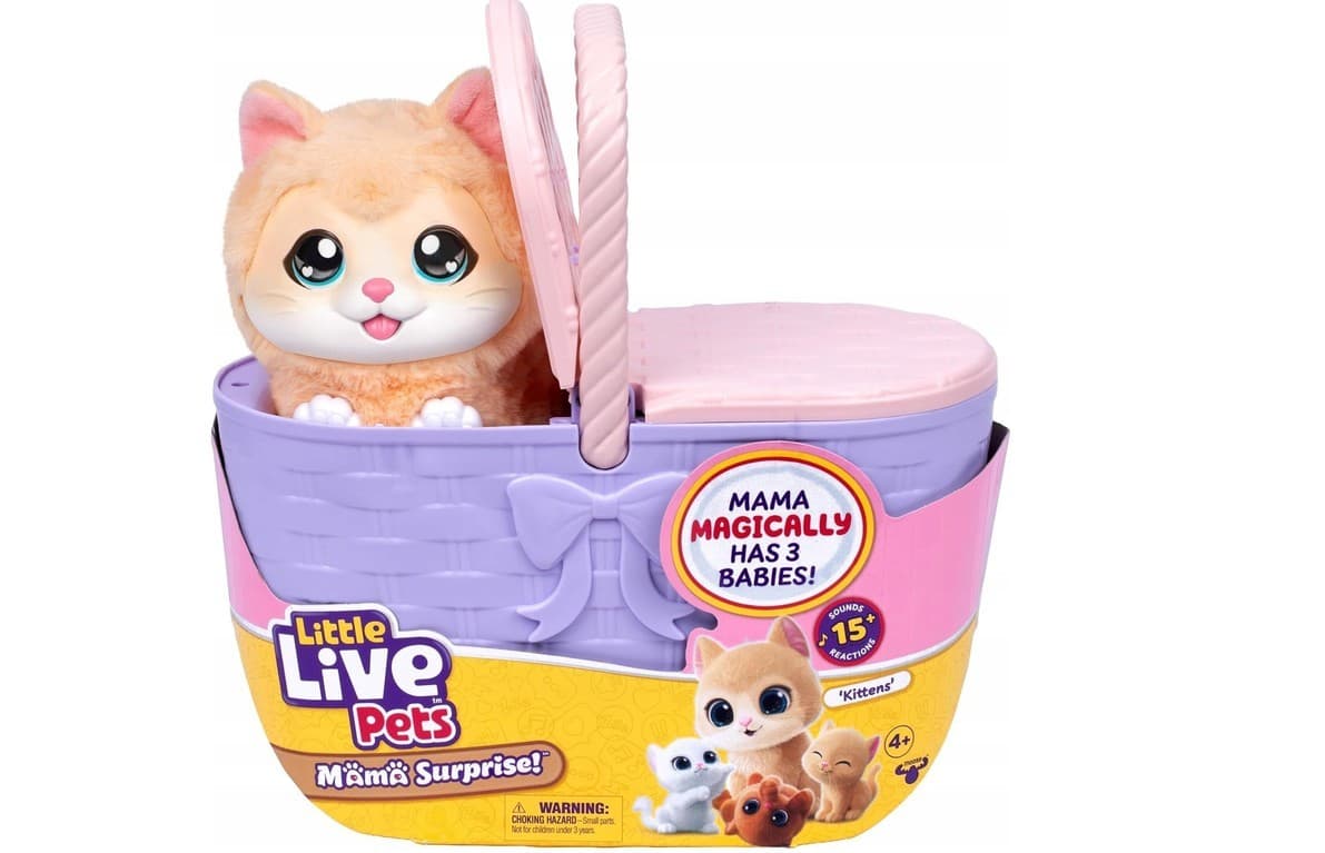 Interaktivna maskota Little Live Pets - Mucek v košarici