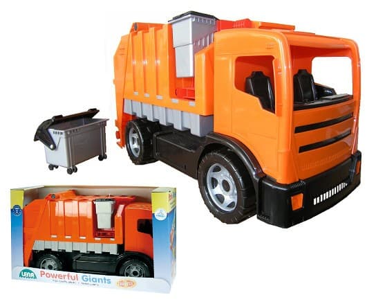Smetar LENA Mercedes Garbage Truck 72 cm, oranžen
