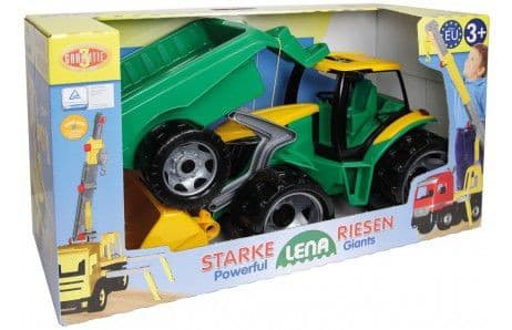 Traktor LENA z žlico in prikolico, 90 cm