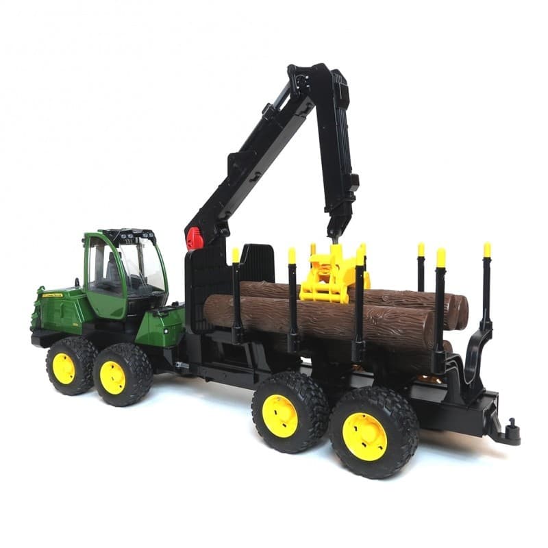 Tovarne vozilo BRUDER John Deere 1210E z vitli in hlodi 5