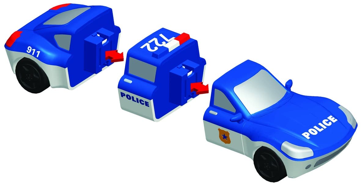 Malblo magnetni policijski vozila, komplet za ustvarjanje 5
