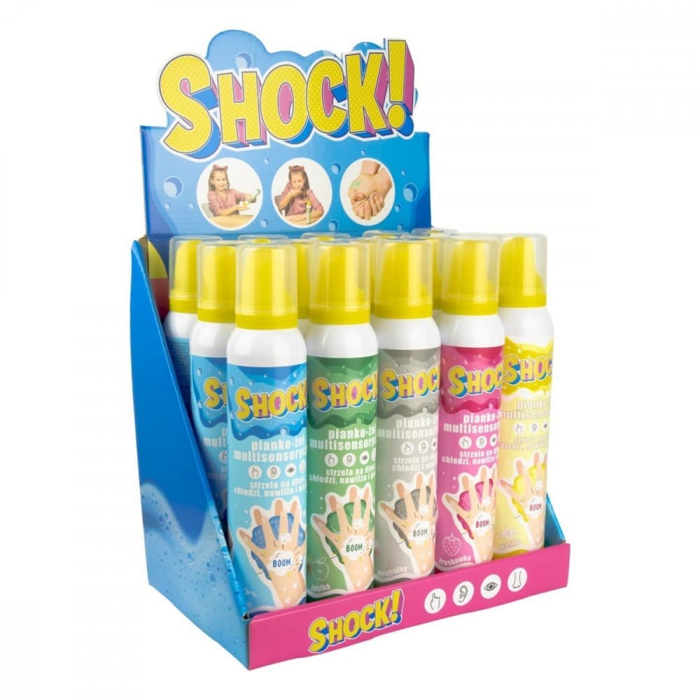Večbarvna pena-gel SHOCK! 15x 200ml v displayu