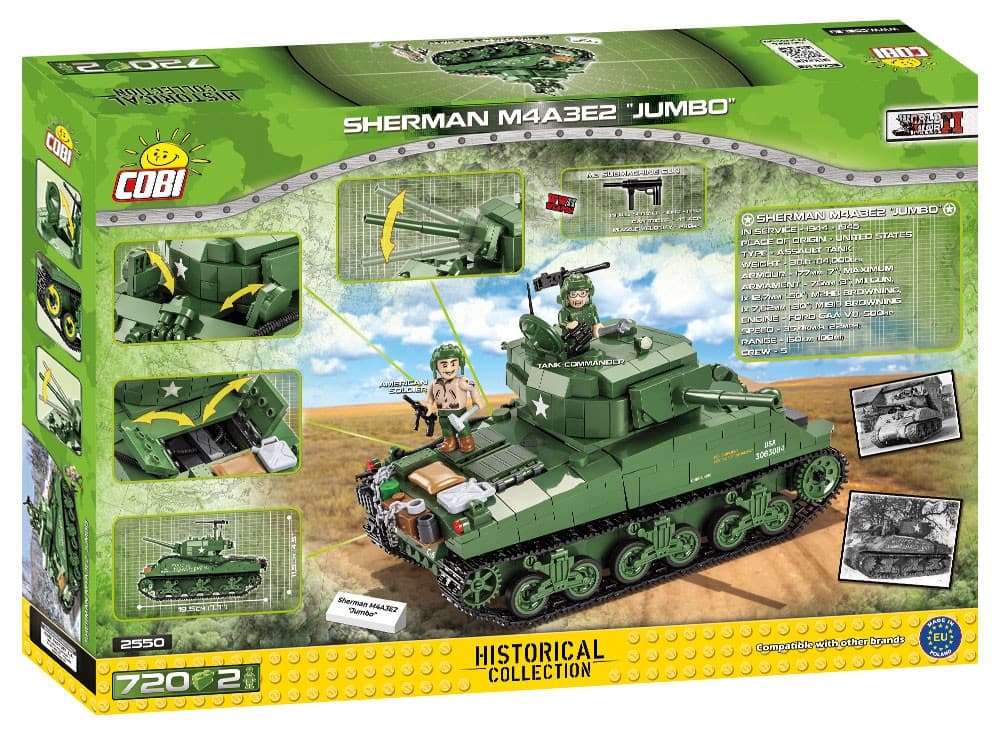 COBI kocke Sherman M4A3E2 Jumbo (720 kosov) 3