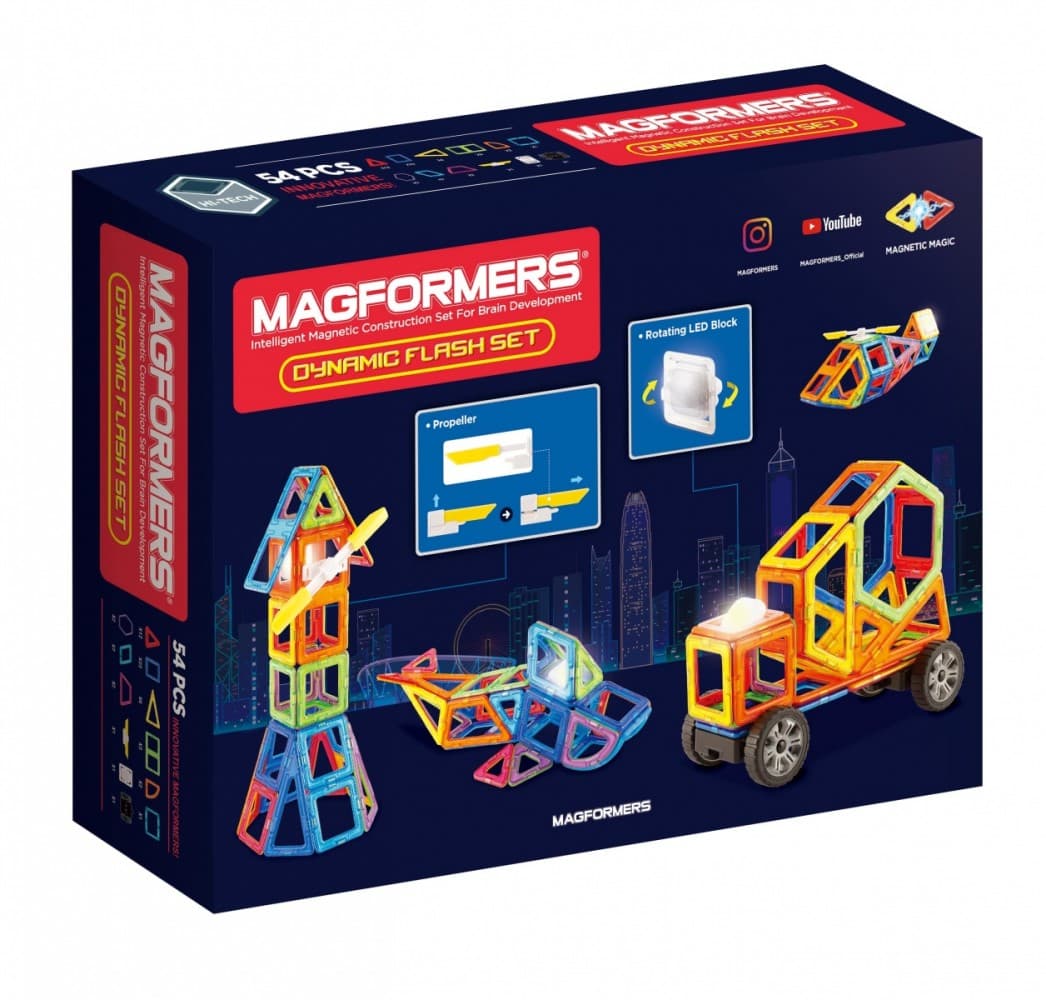 MAGFORMERS magnetni gradbeni bloki Dynamic Flash, 54 kosov 5