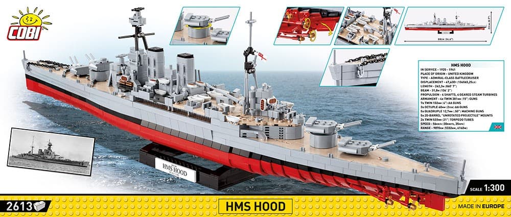 LEGO COBI Bojni ladja HMS Hood 2