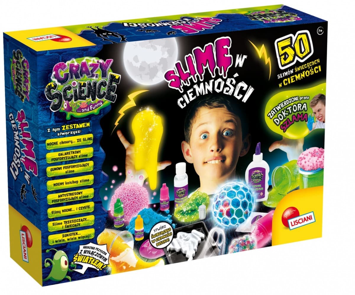 ZNANSTVENI KOMPLET LISCIANI Crazy Science Slime – sveti v temi