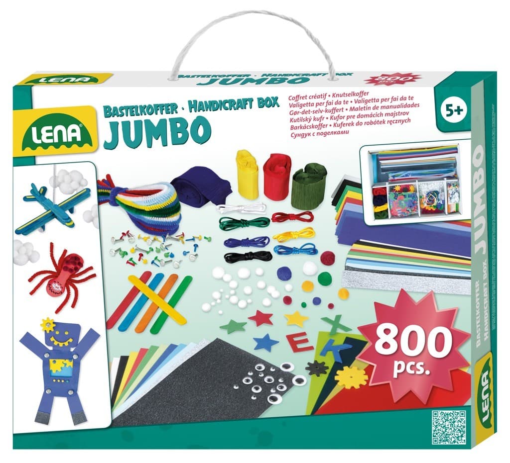 LENA Jumbo - škatla z ročnimi ustvarjalnimi pripomočki (800 kosov)