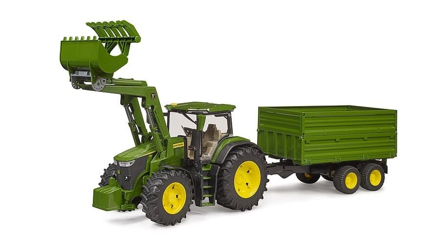BRUDER Traktor John Deere 7R 350 z nakladalnikom in prikolico 5