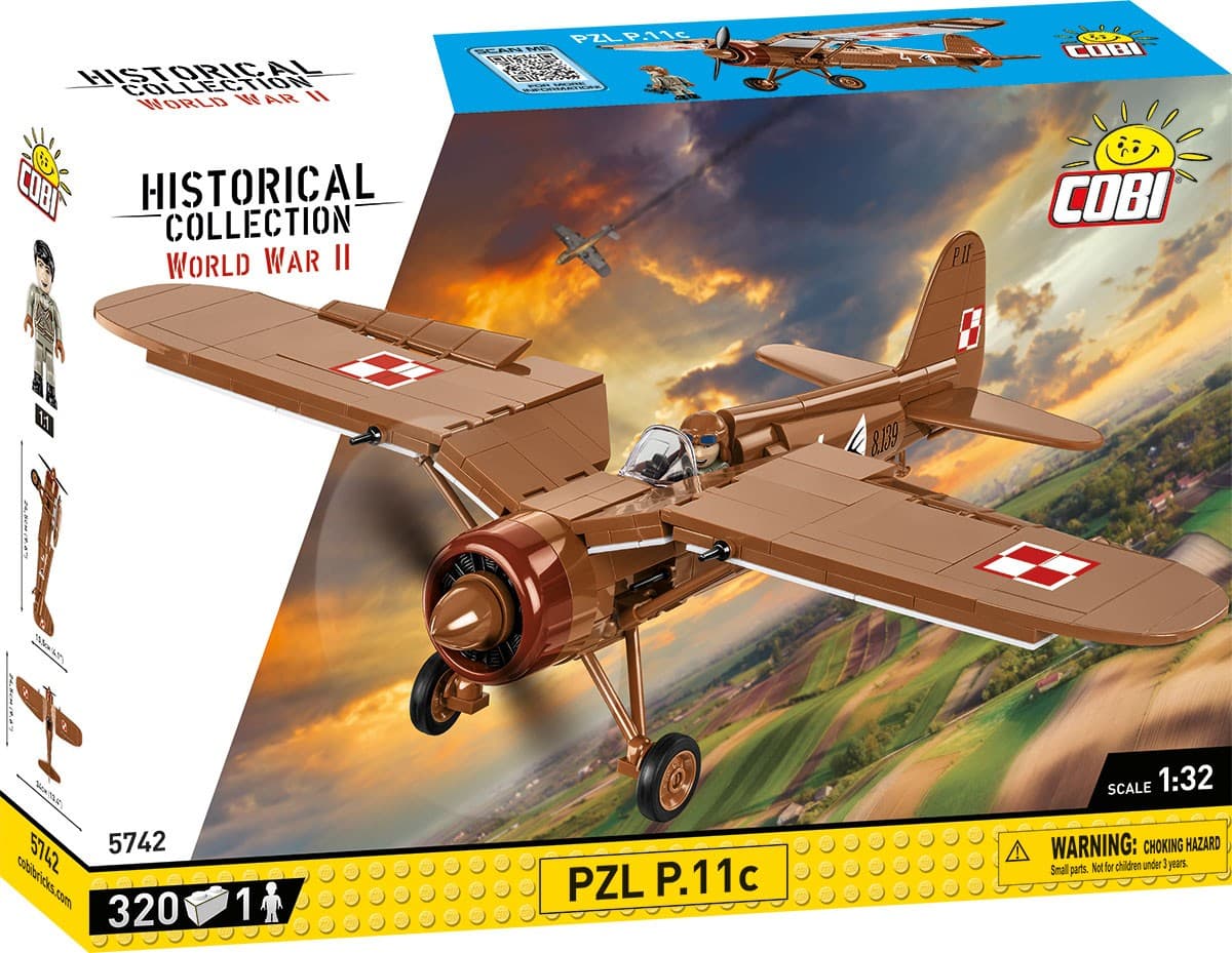 COBI KLOCKI Lovsko letalo PZL P.11c (1:32)