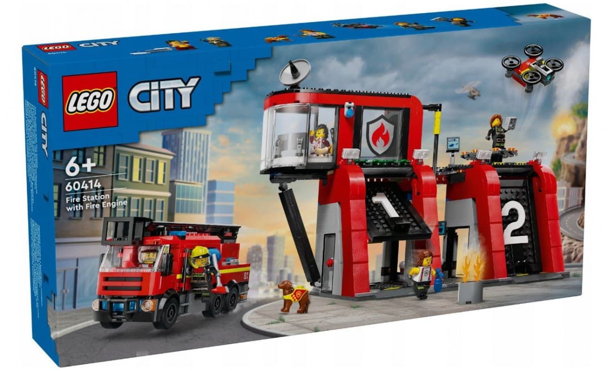 LEGO City 60414 "Gasilski dom z vozilom" - Pripravljeni na akcijo