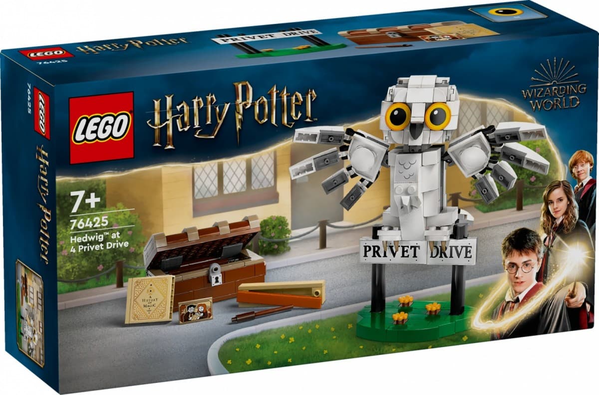 LEGO Harry Potter 76425 "Hedwiga na Ulici Privet Drive 4" - Sova za sestavljanje in igro