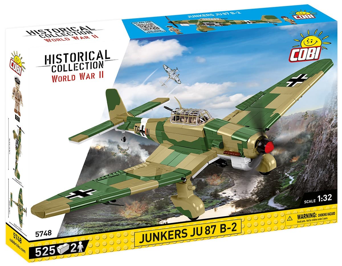 COBI KLOCKI Junkers Ju 87 B-2 - Model letala za sestavljanje (1:32, 525 kosov)