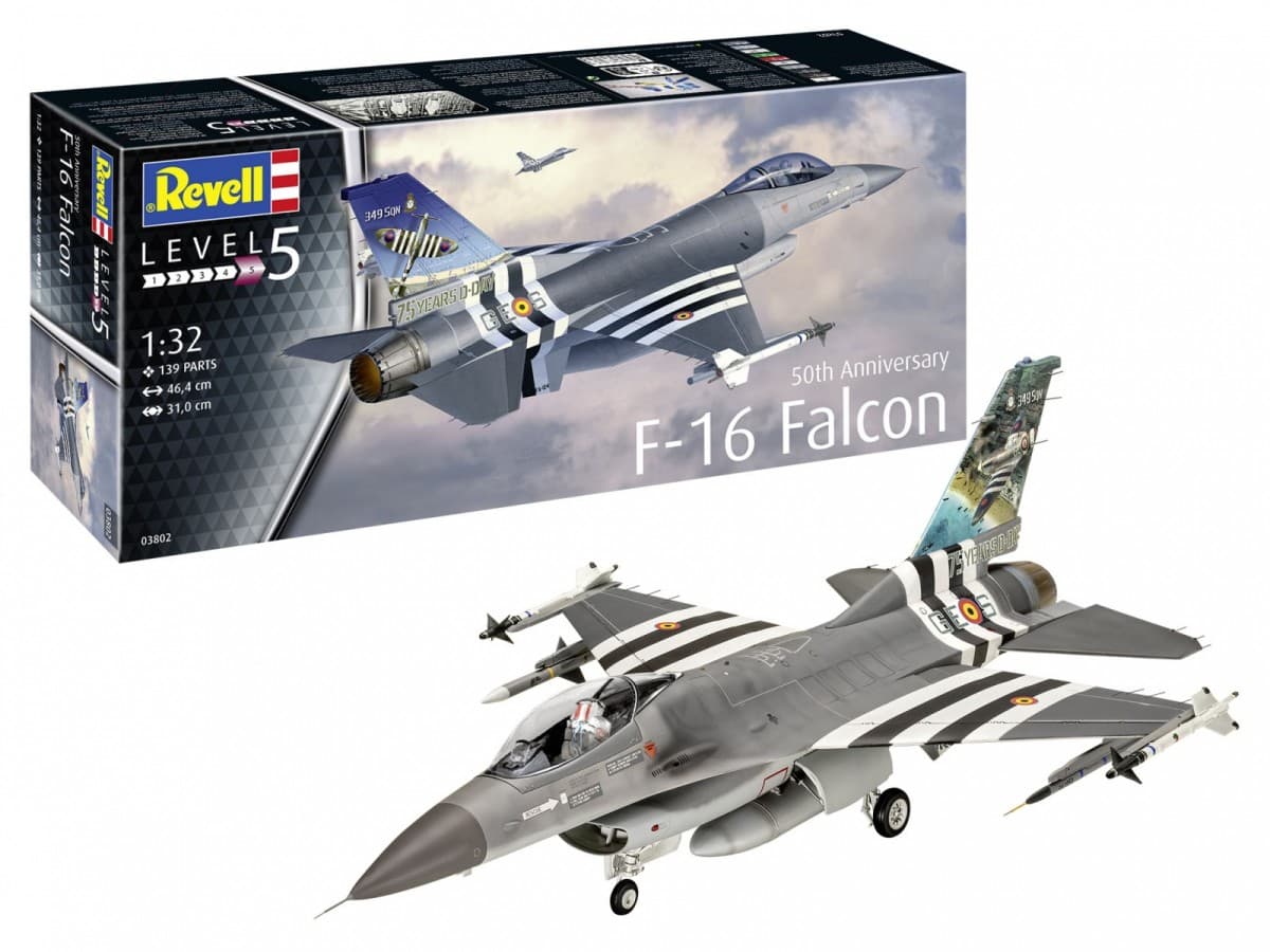 Model letala REVELL F-16 Falcon 50th Anniversary 1/32
