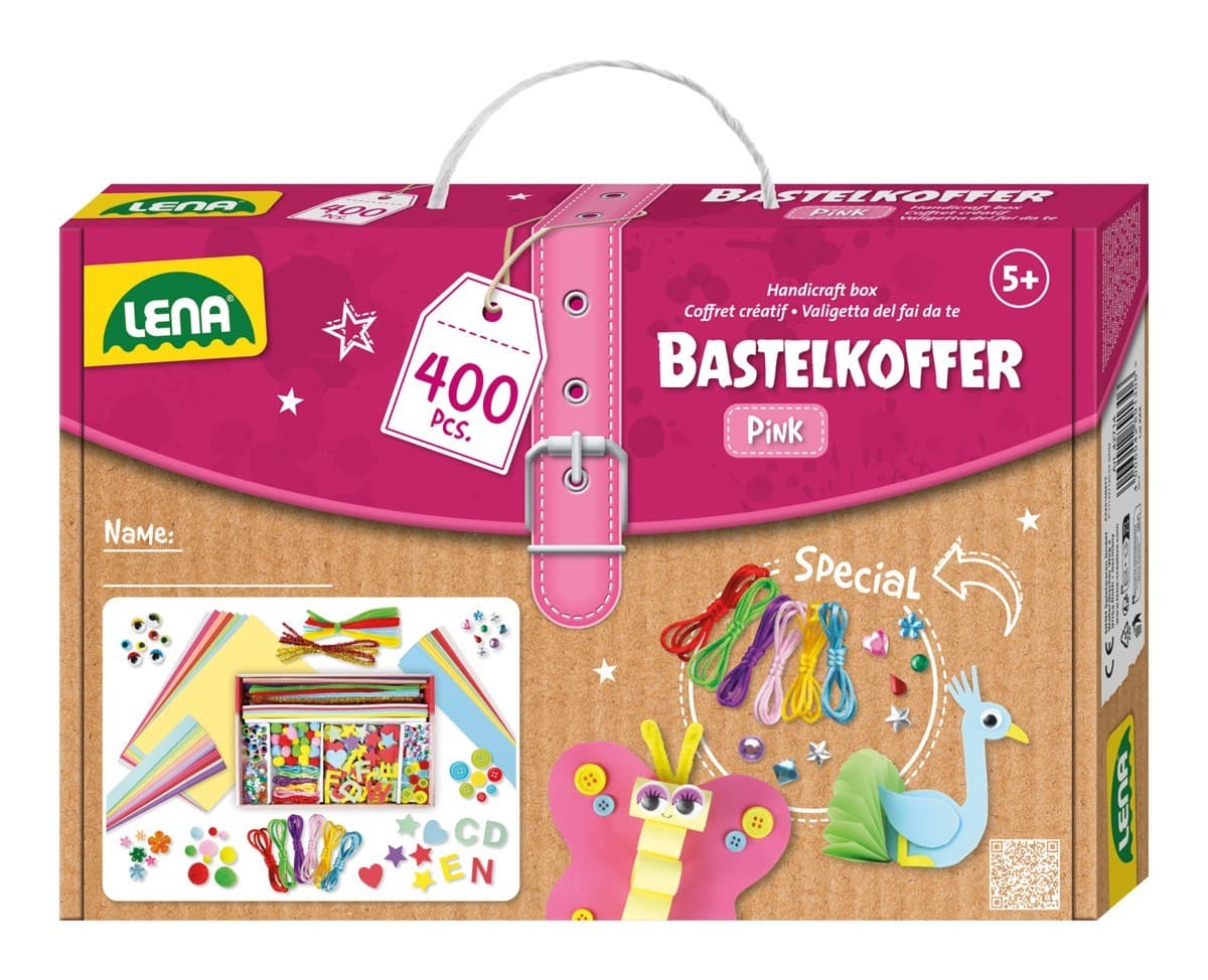 LENA Komplet za ročna dela 400 elementov - roza