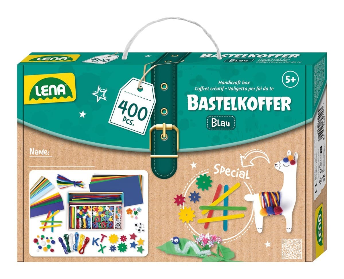 LENA Komplet za ročna dela 400 elementov - modri