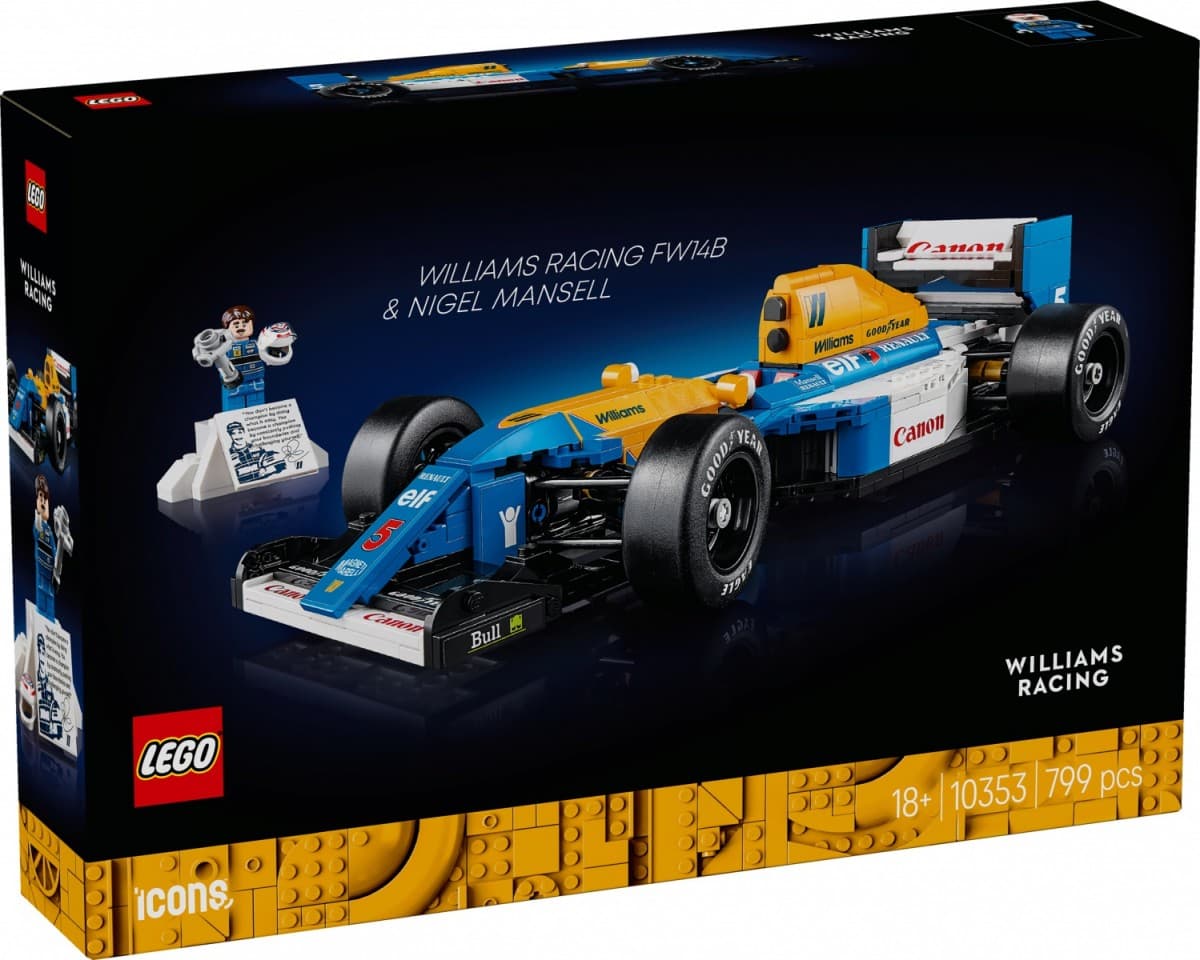 LEGO Icons Williams Racing FW14B & Nigel Mansell 10353 - replika F1 za odrasle