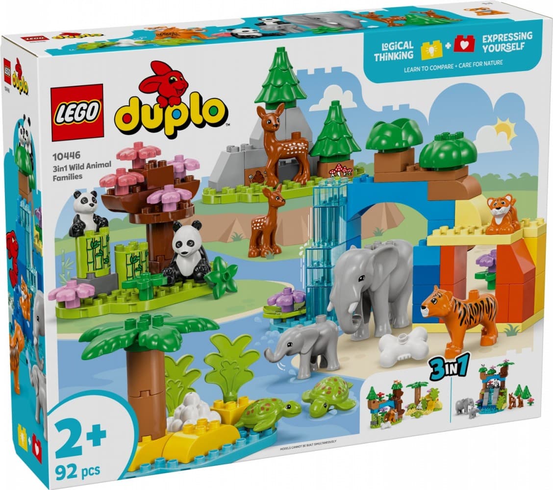 LEGO DUPLO 10446 Družine divjih živali, 3v1