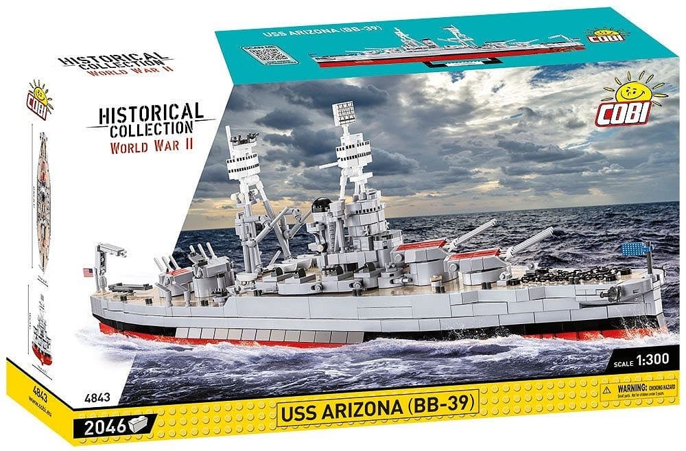 COBI Kocke Vojaška ladja USS Arizona BB-39, 2046 kos