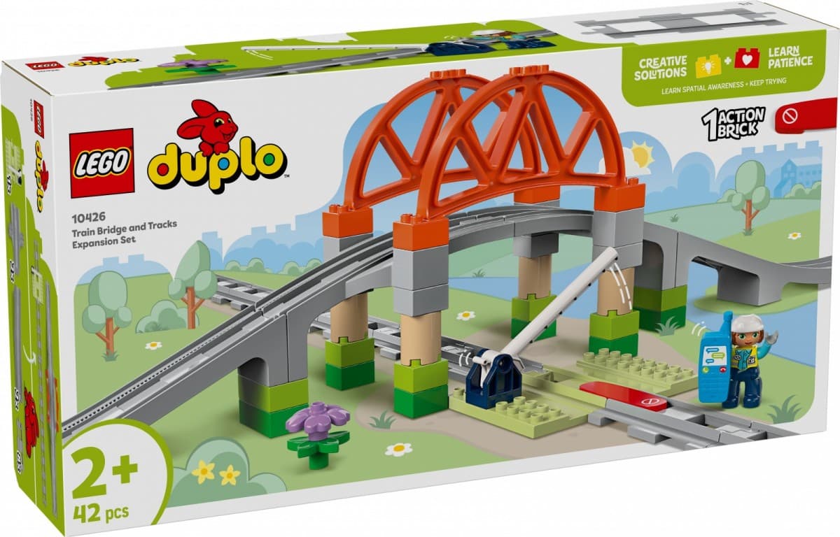 LEGO DUPLO Most in tiri - razširitveni set Gradnja vlakovnih tirov