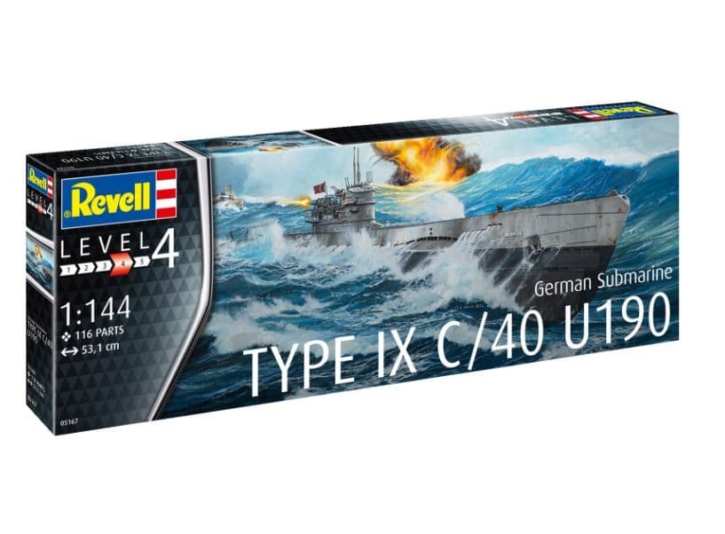 REVELL Nemška podmornica tipa IX C/40 U190, 1:144