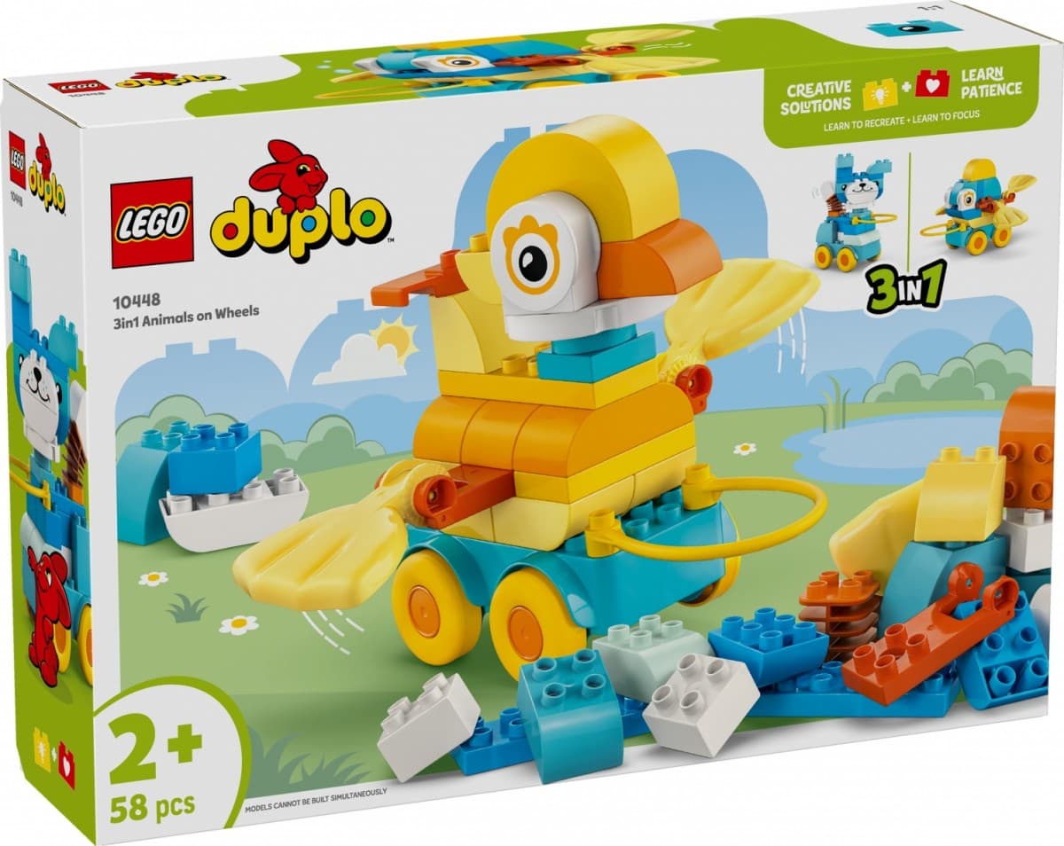 LEGO DUPLO 3v1 Živalce na kolesih