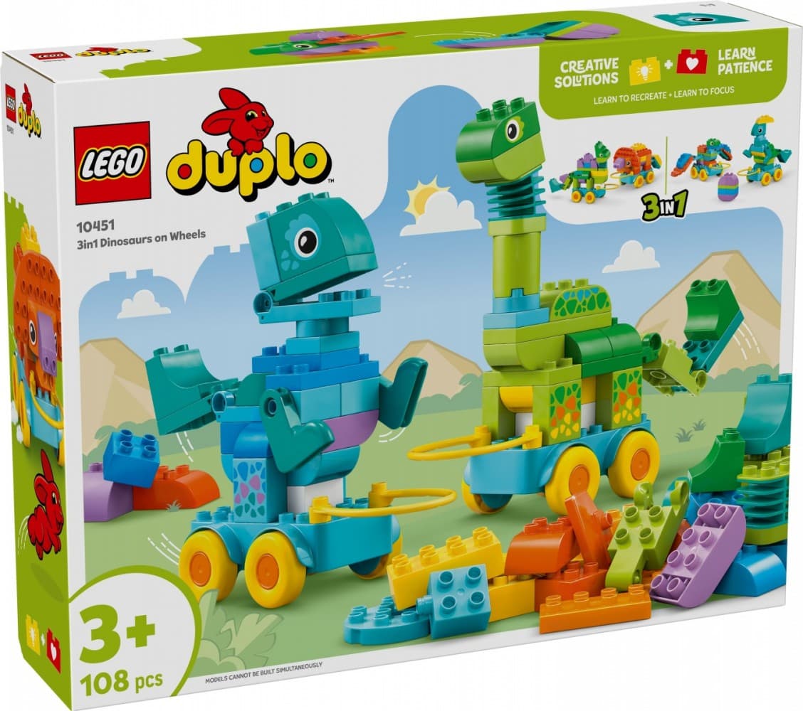 LEGO DUPLO 3v1 Dinozavri na kolesih