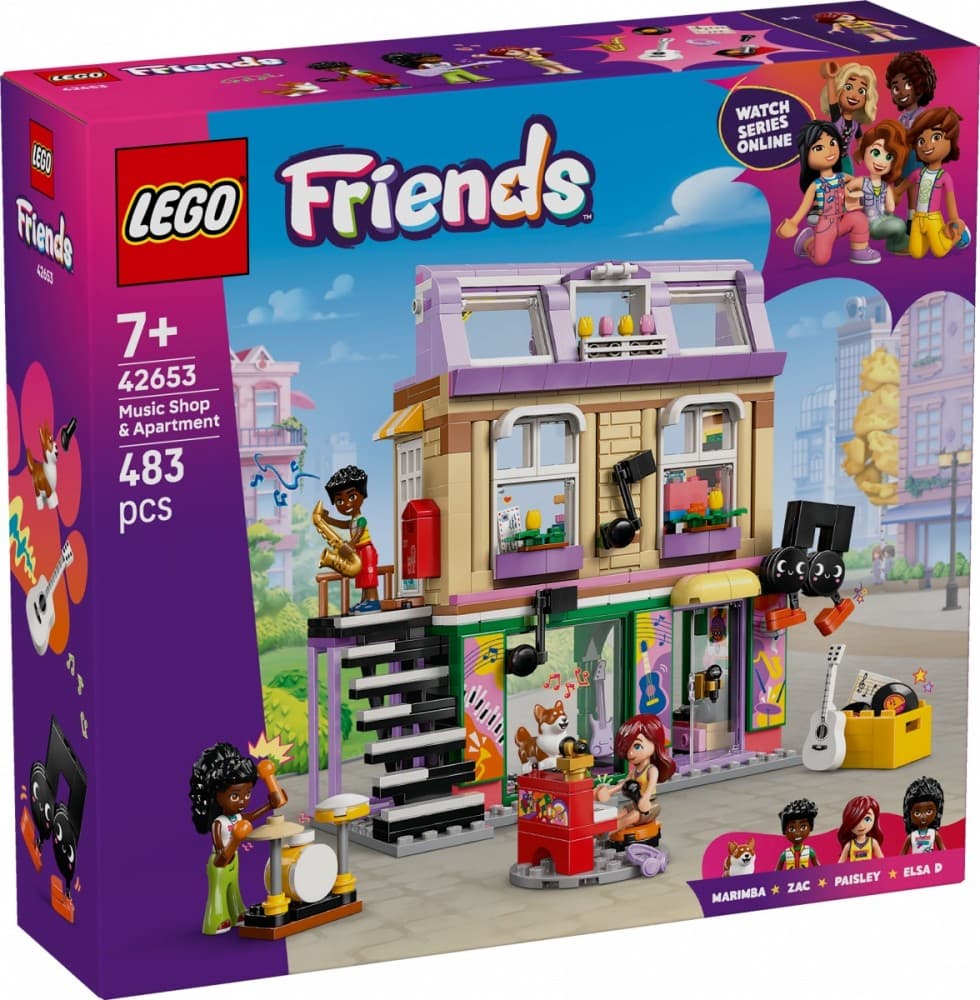 LEGO Friends Glasbena Trgovina in Stanovanje 42653 - Set za otroke