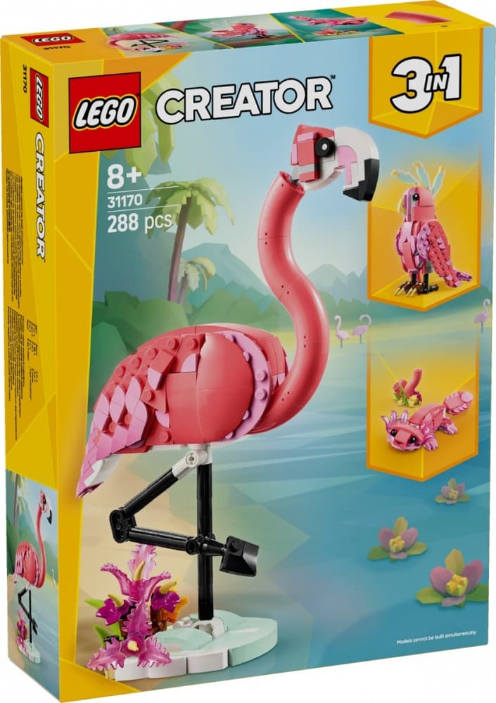 LEGO Creator 3 v 1: Rožnati flaming (divje živali)