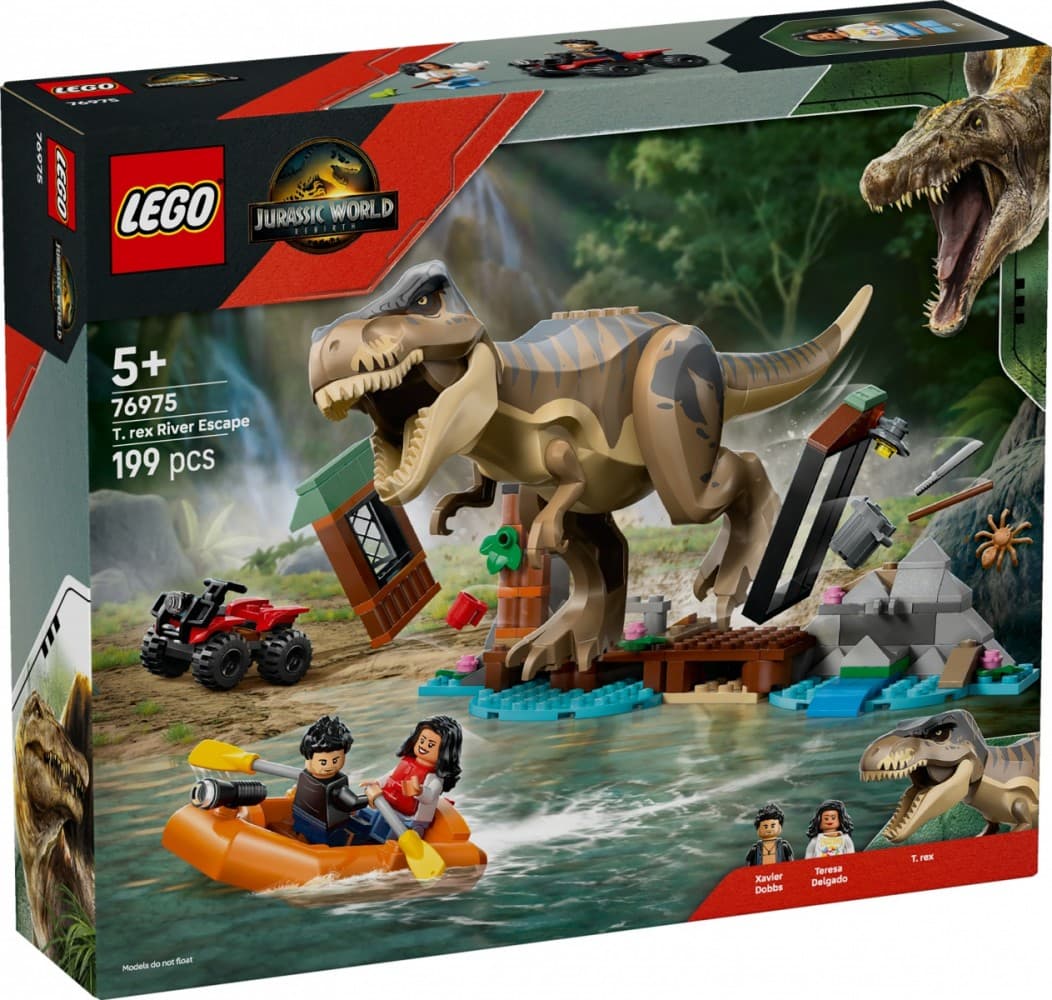 LEGO® Jurassic World 76975 Reševanje s čolnom pred T-Rexom