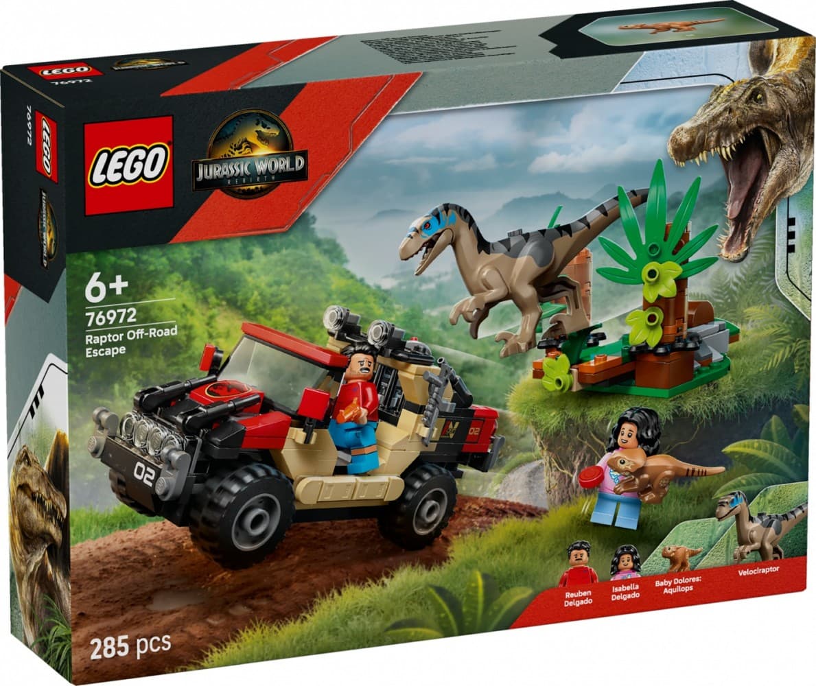 LEGO® Jurassic World 76972 Ubež z terencem pred Raptorjem