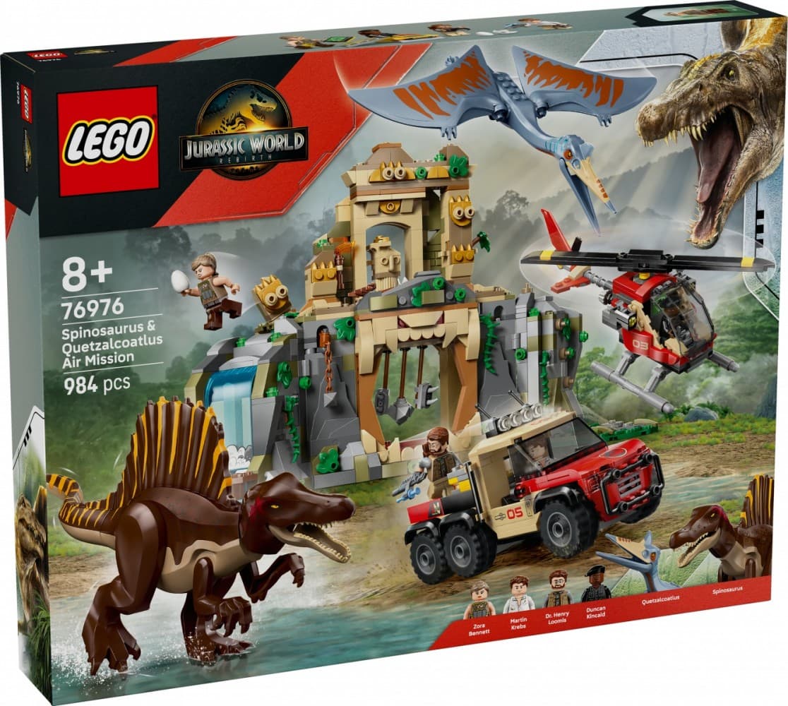LEGO® Jurassic World 76976 Zračna misija s Quetzalcoatlusom in Spinosaurusom