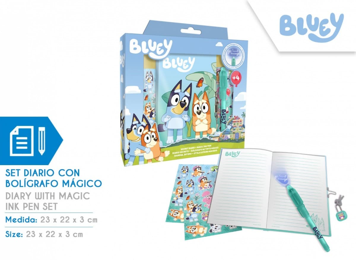 Pustni dnevnik z magično pisalo Bluey 5