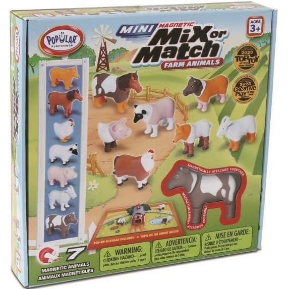 Mini magnetne kocke MalBlo - domače živali