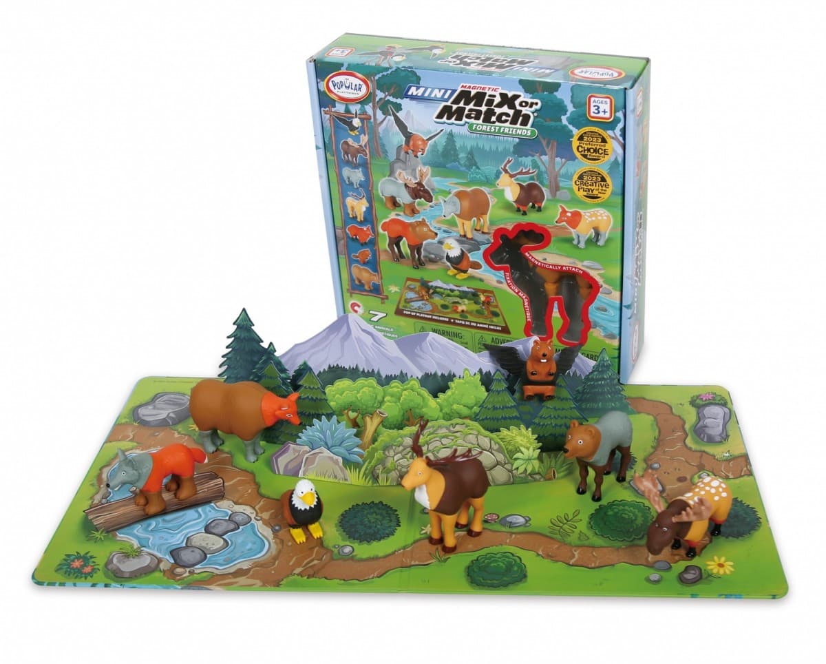 Magnetni set mini MalBlo: Gozdne živali