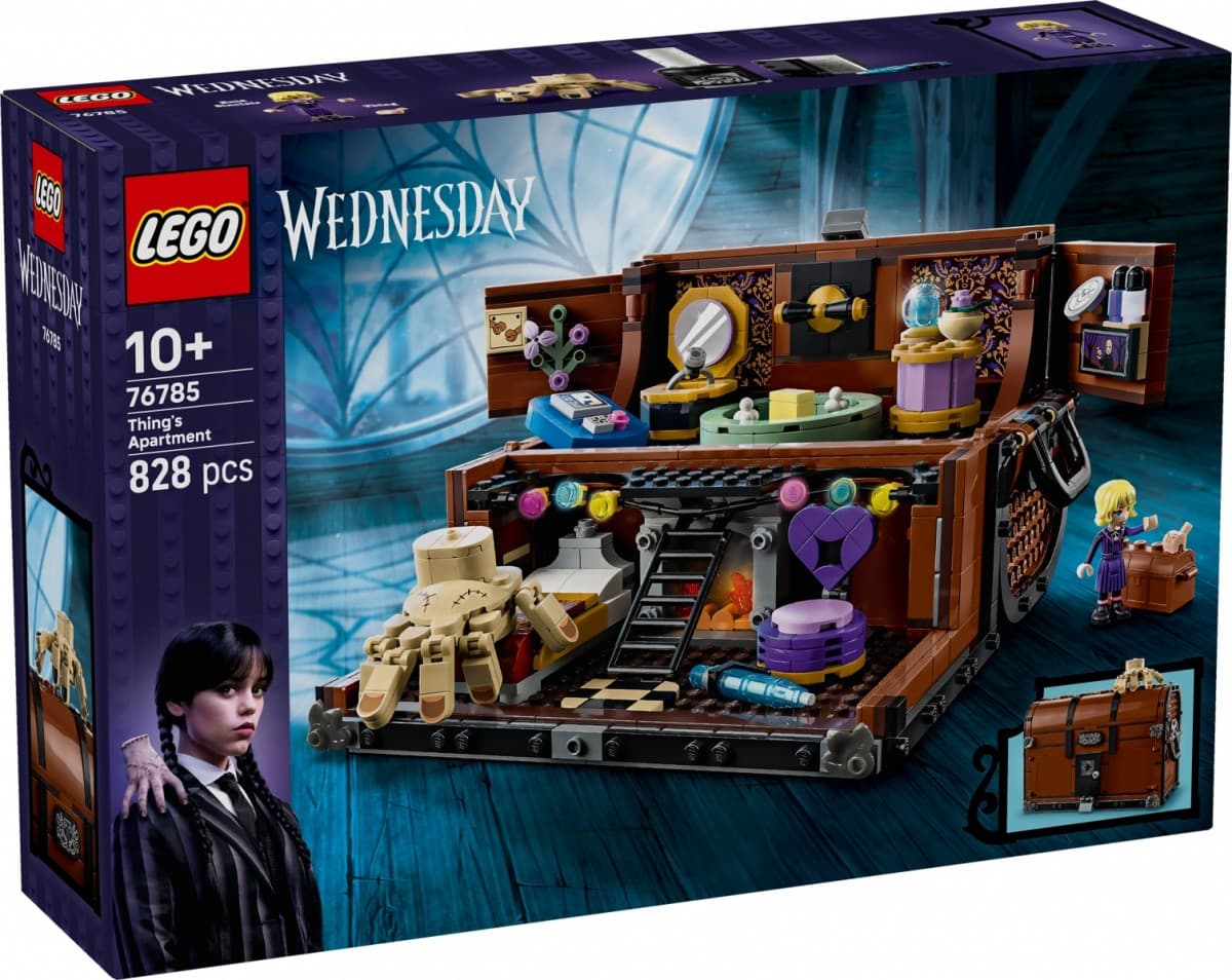 LEGO Wednesday Addams: Roka v kovčku 76785, 828 kosov
