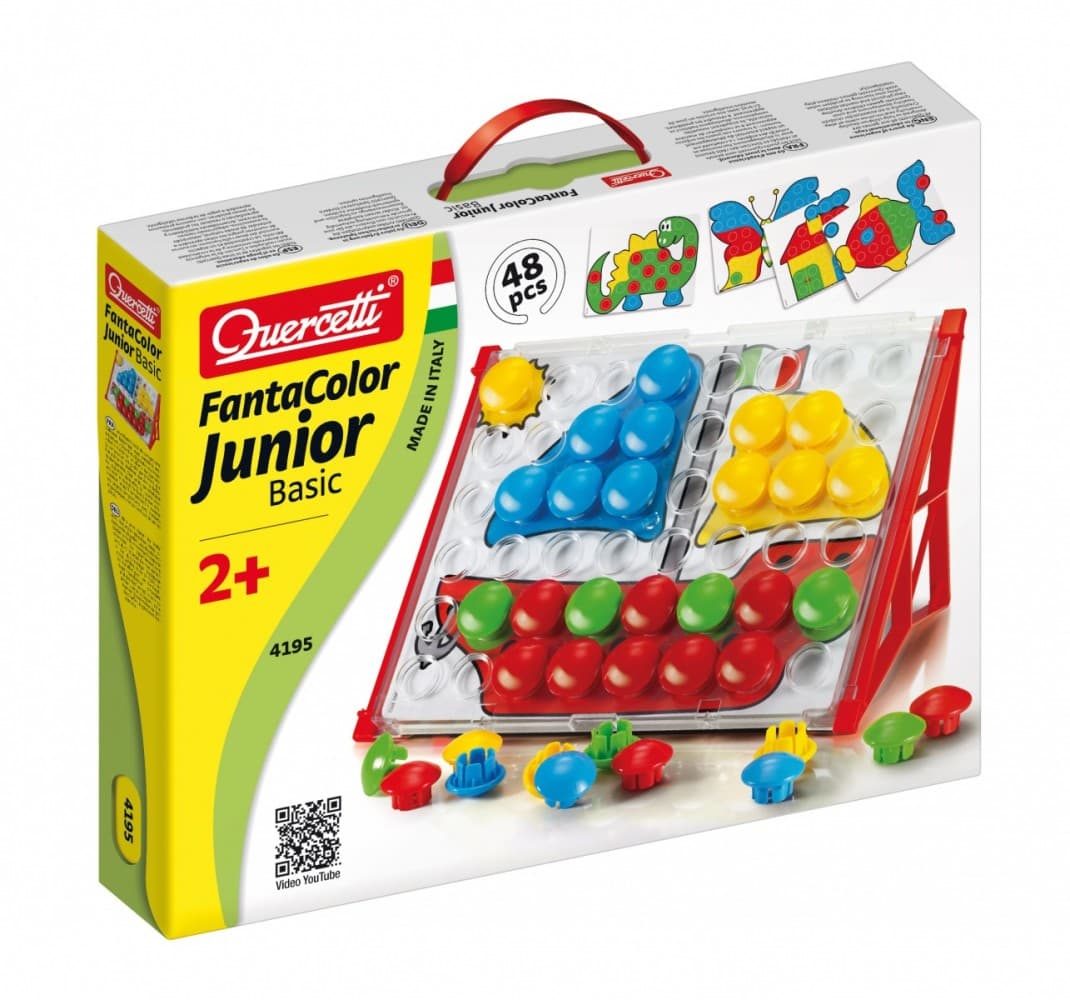Quercetti Fantacolor Junior Basic - Mozaik s 48 velikih čepkov