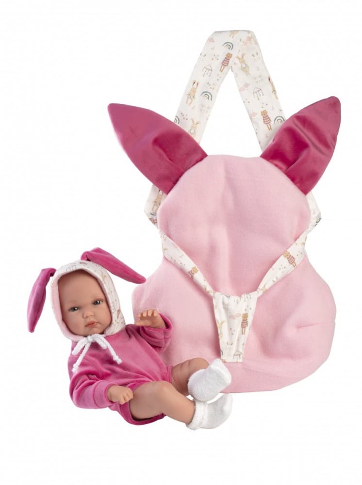 LLORENS lutka dojenček Bimba, 35 cm, vinilna, z nosilcem 5