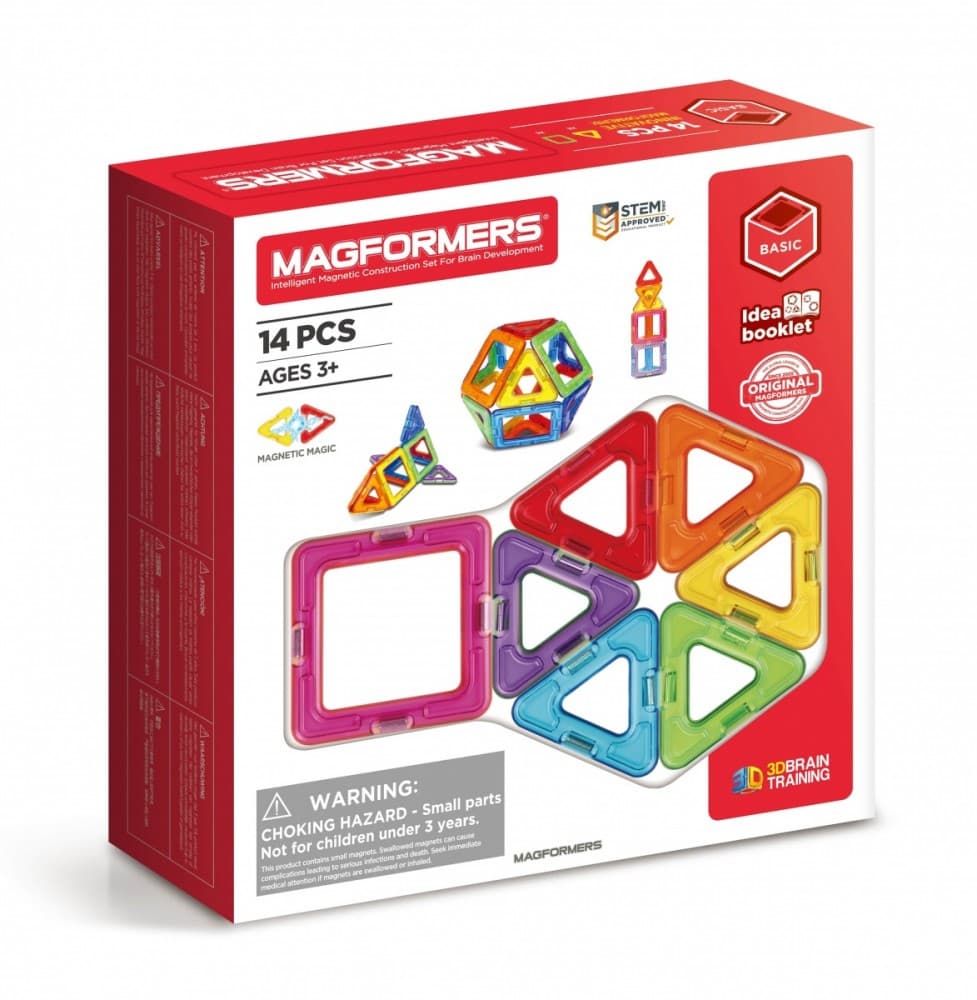 MAGFORMERS BASIC magnetni set, 14 elementov
