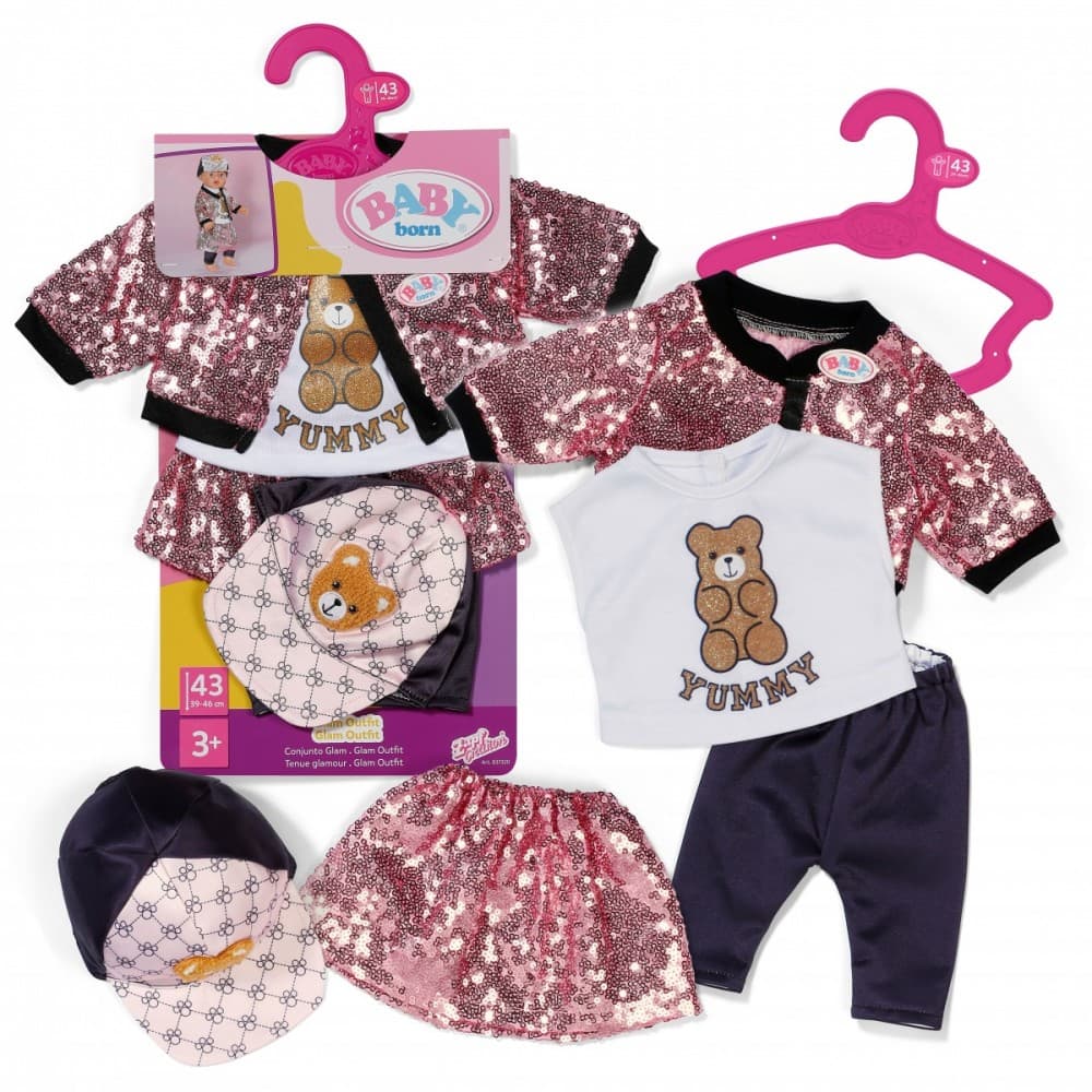 ZAPF BABY born - Glamur obleka za punčko 43 cm