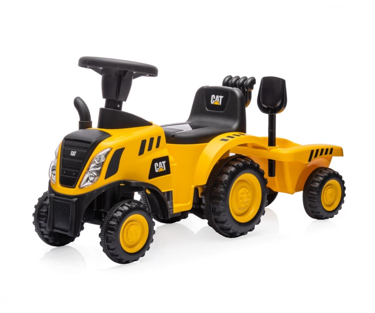 MILLY MALLY Traktor Cat z obračalnikom, rumen