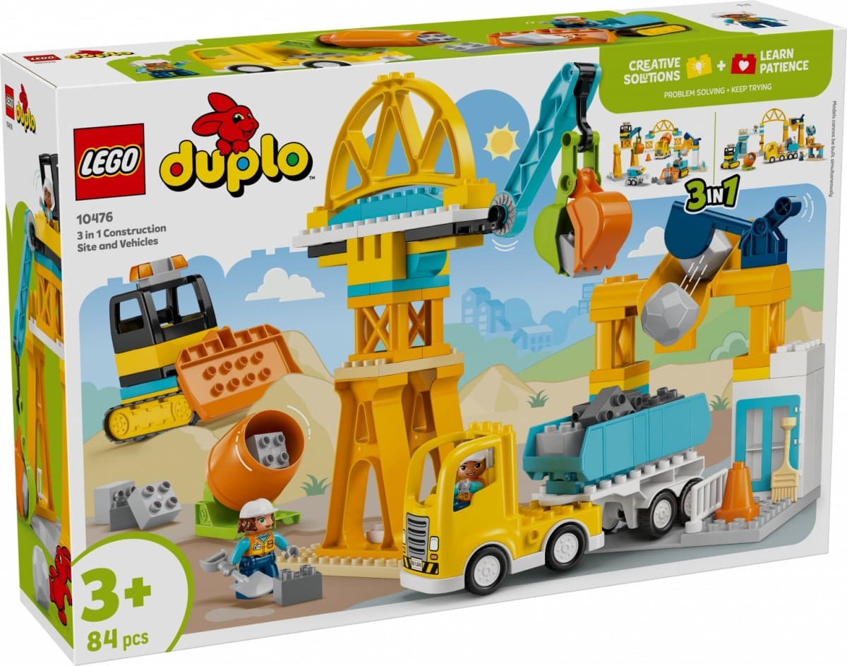 LEGO DUPLO 10476 Gradilišče s vozili 3 v 1
