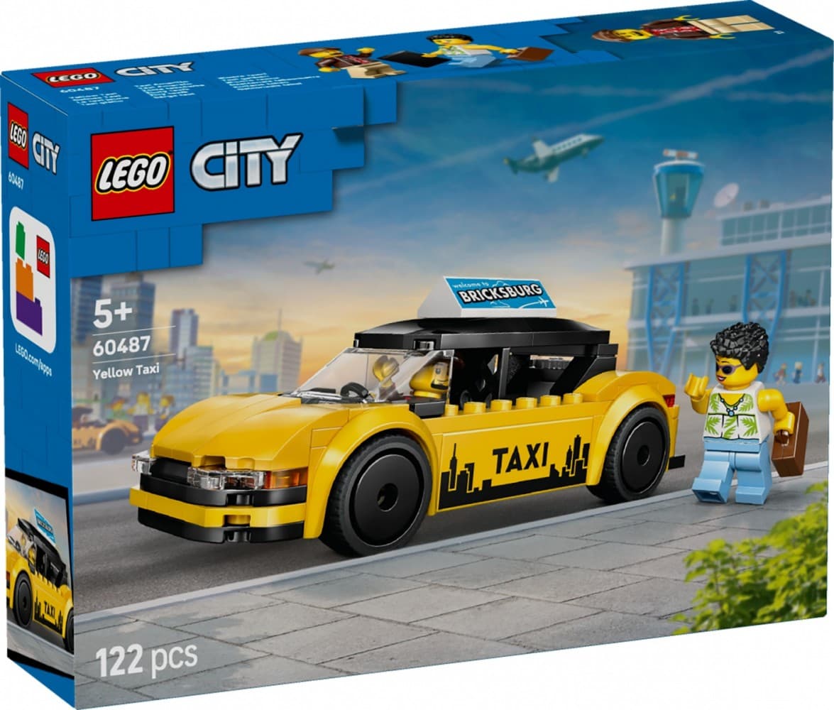 LEGO City 60487 Rumena taksi: Električni avto za otroke