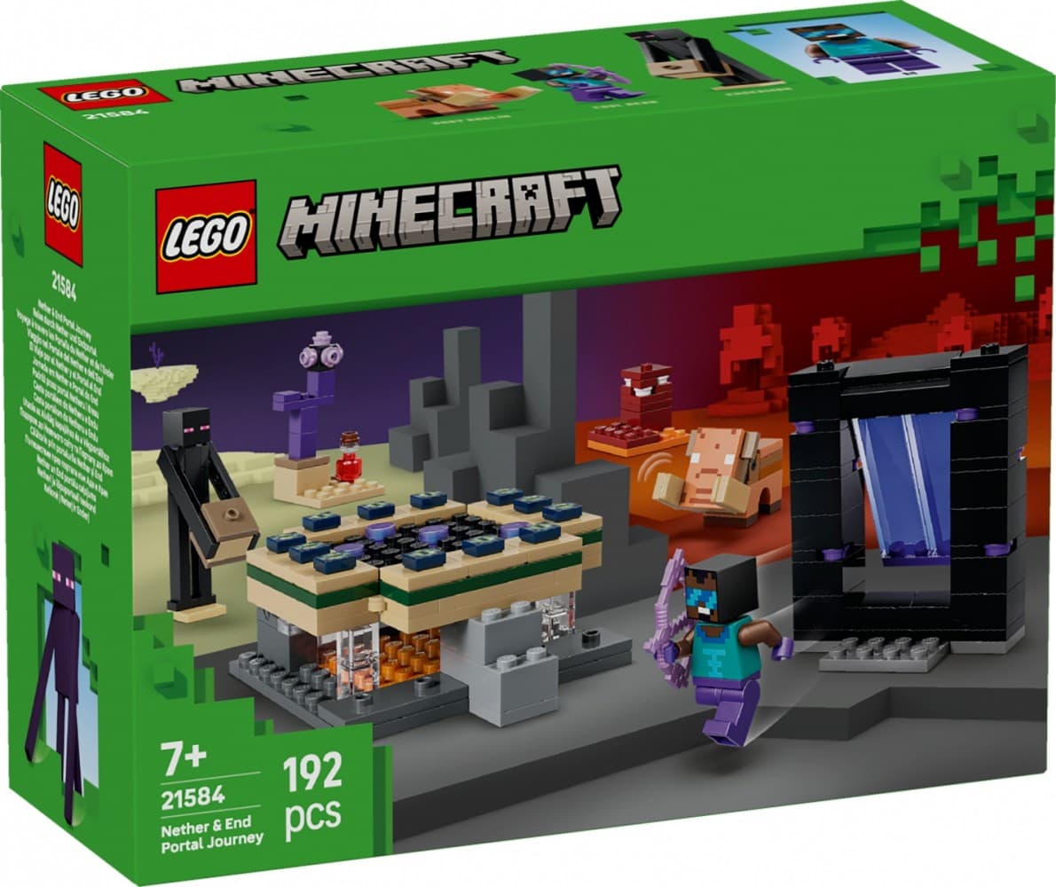 LEGO Minecraft 21584: Potovanje skozi portal v Nether in The End